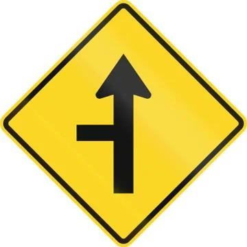 Intersection Ahead In Canada Illustrazione stock