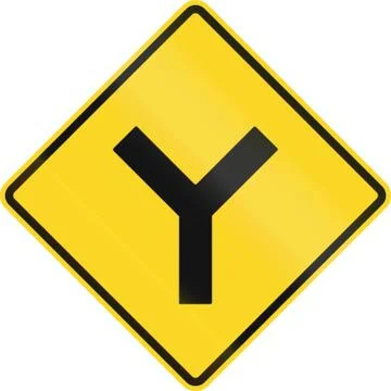 Intersection Ahead In Canada Illustrazione stock