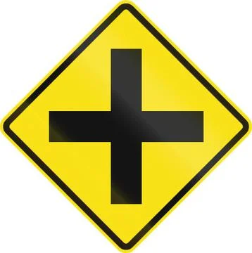 Intersection Ahead In Chile Stock Illustration