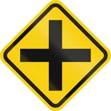 Intersection Ahead In Colombia 스톡 일러스트