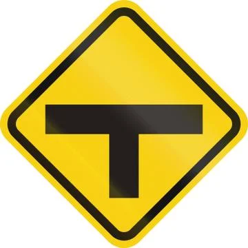 Intersection Ahead In Colombia Ilustração Stock