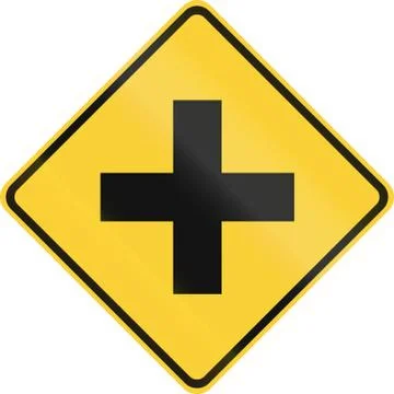 Intersection Ahead Ilustração Stock