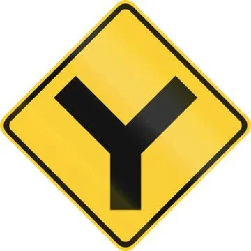 Intersection Ahead Stock Illustration