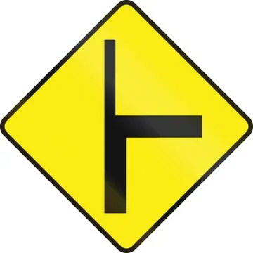 Intersection Ahead In Ireland Ilustração Stock