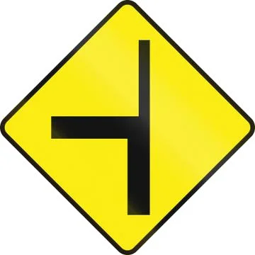 Intersection Ahead In Ireland 스톡 일러스트