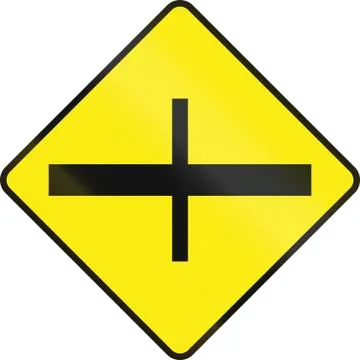 Intersection Ahead In Ireland Illustrazione stock