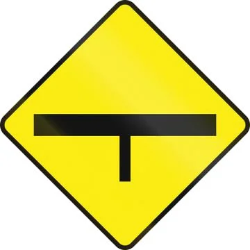 Intersection Ahead In Ireland Stockillustratie