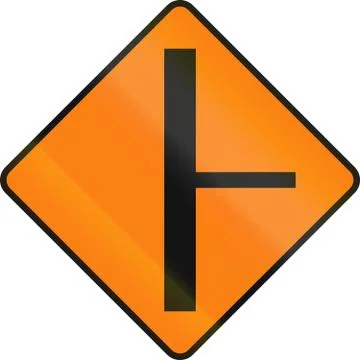 Intersection Ahead In Ireland Stock-Illustration