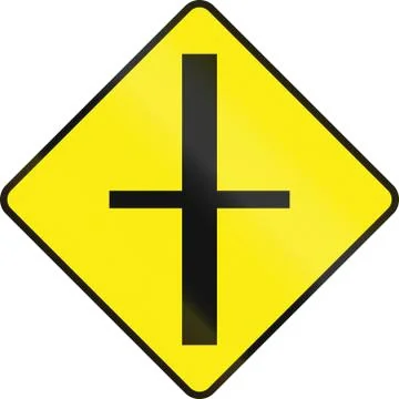 Intersection Ahead In Ireland Stock Illustration