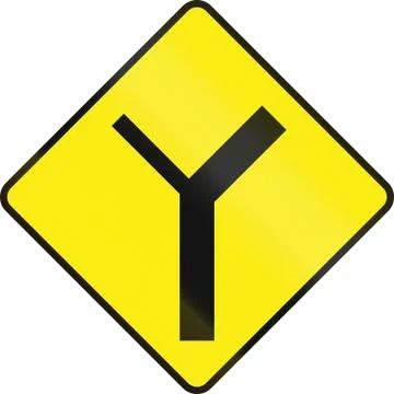 Intersection Ahead In Ireland Stock Illustration