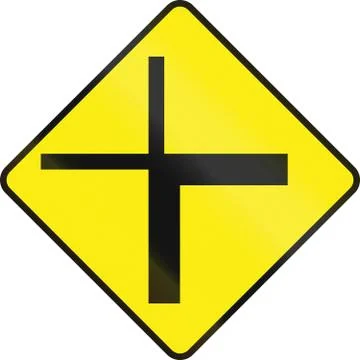 Intersection Ahead In Ireland Stock Illustration