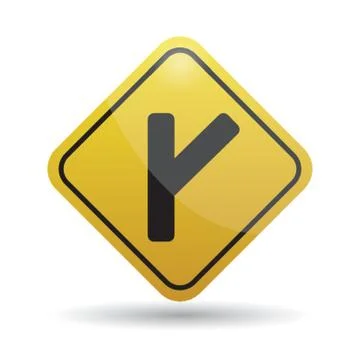 Intersection Ahead Warning Sign Stock-Illustration