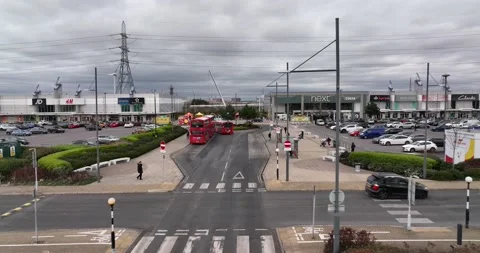 Intersection and public transport vehicles waiting on bus stop Stock-Footage 170910484