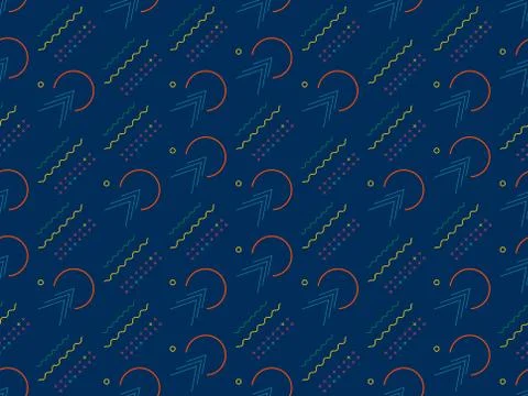 Intersection and  straight lines on a seamless spring pattern. Stock Illustration