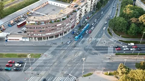Intersection and traffic Stock Footage 10719291