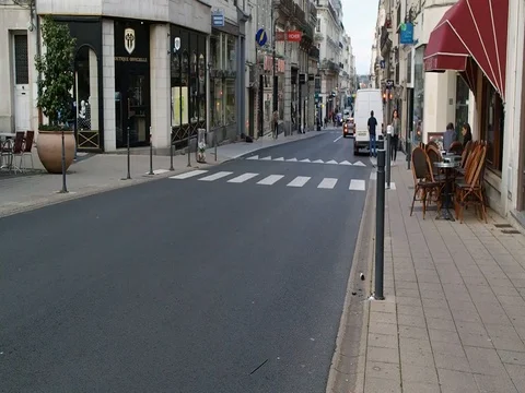 Intersection in Angers Stock Footage 80865670