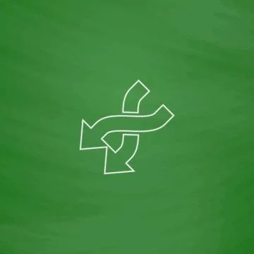 Intersection arrow computer symbol イラスト素材