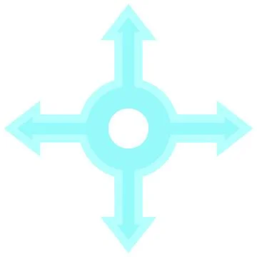 Intersection arrows icon, location map and navigation vector Stock Illustration