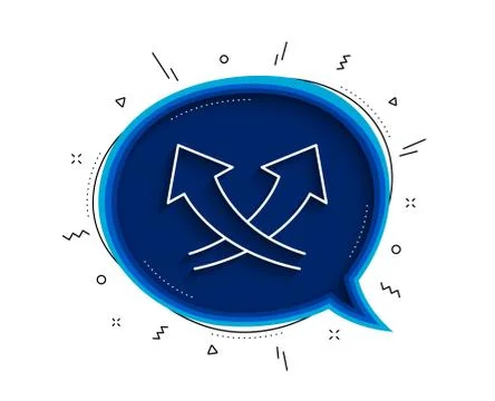 Intersection arrows line icon. Exchange and turn, cross sign. Vector Ilustración de archivo