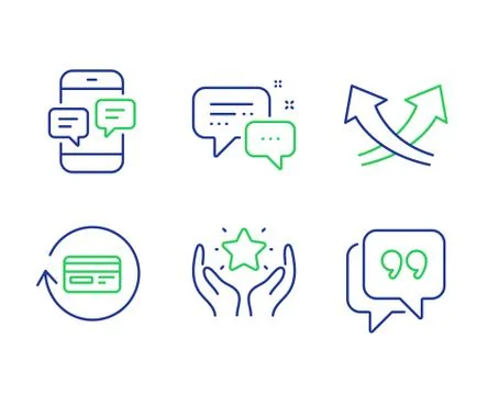 Intersection arrows, Refund commission and Ranking icons set. Vector Illustrazione stock