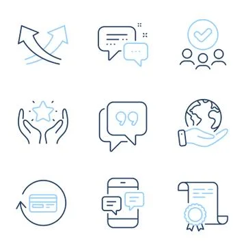 Intersection arrows, Refund commission and Ranking icons set. Vector Stock Illustration