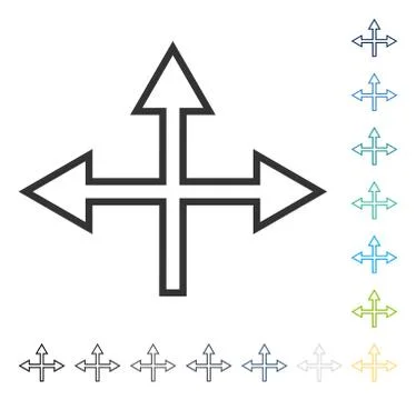 Intersection Arrows Vector Icon Illustrazione stock