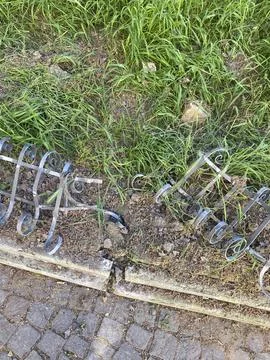 The Intersection of Artificial Boundaries The Iron Edges of Human Design Me.. Stock Photos