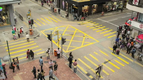 Intersection. Asia. Hong Kong Stock Footage 47777129