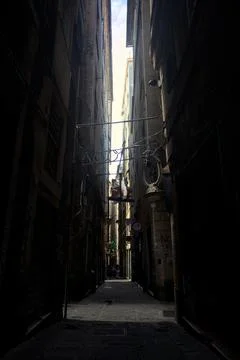 Intersection between alleys Stock Photos