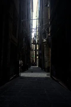 Intersection between alleys Stock Photos
