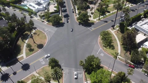Intersection - Beverly Hills Video stock 137218270