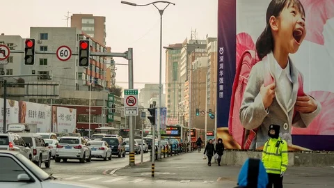 Intersection billboard 1080P Stock Footage 115131810