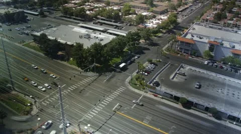 Intersection birds-eye day to night Vídeo Stock 11485519