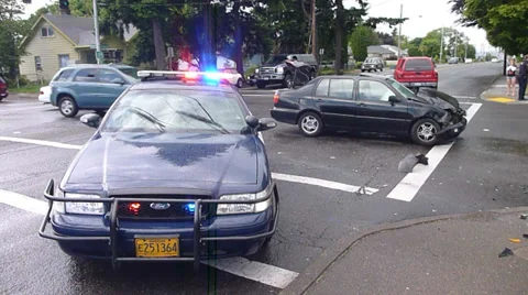 Intersection Car Crash Stock Footage 38814167