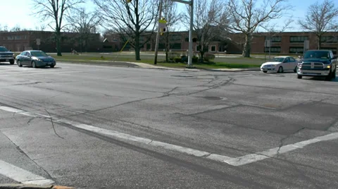 Intersection Car Time Lapse Stock Footage 37351424