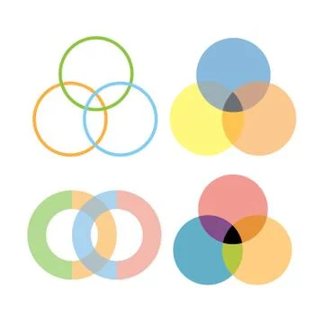 Intersection circles design Stock Illustration