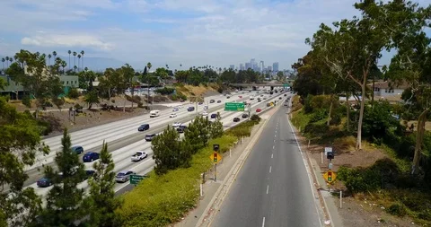 Intersection to City Stock Footage 114031895