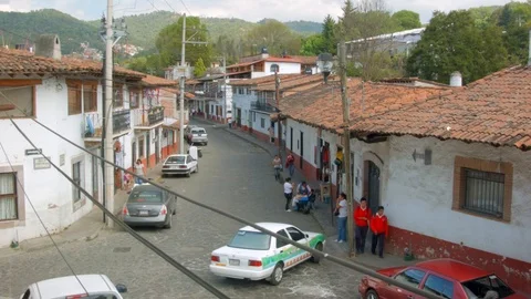 Intersection Colonial Village Stock Footage 93750574