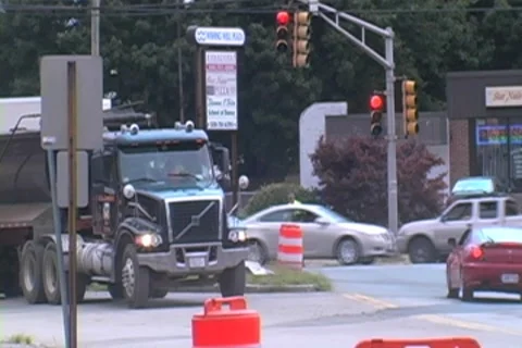 Intersection Construction Stock Footage 8540443