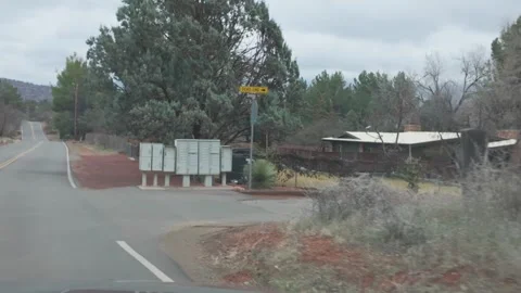 Intersection in Desert Town Stock Footage 277307154