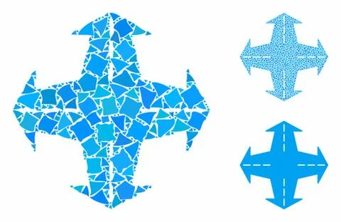 Intersection directions Composition Icon of Rough Pieces イラスト素材