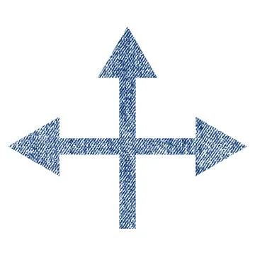 Intersection Directions Fabric Textured Icon Ilustração Stock