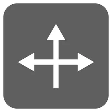 Intersection Directions Flat Squared Glyph Icon イラスト素材