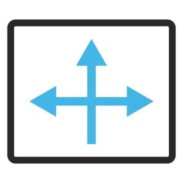 Intersection Directions Framed Vector Icon 스톡 일러스트