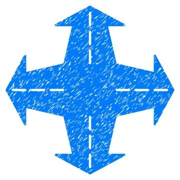 Intersection Directions Grunge Icon Stock-Illustration