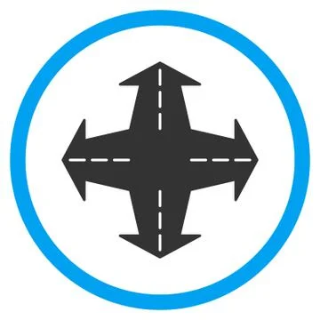 Intersection Directions Icon Illustrazione stock