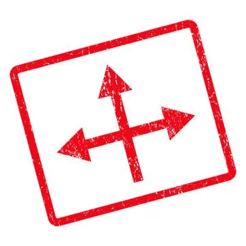 Intersection Directions Icon Rubber Stamp Stock-Illustration