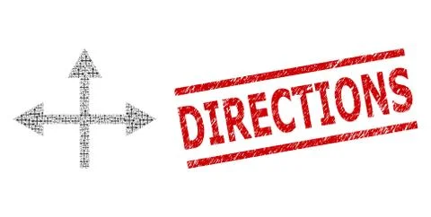 Intersection Directions Recursion Mosaic of Intersection Directions Icons and 스톡 일러스트