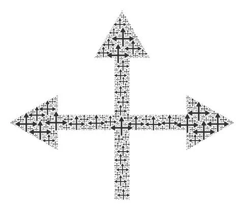 Intersection Directions Recursion Mosaic of Itself Items Stock Illustration