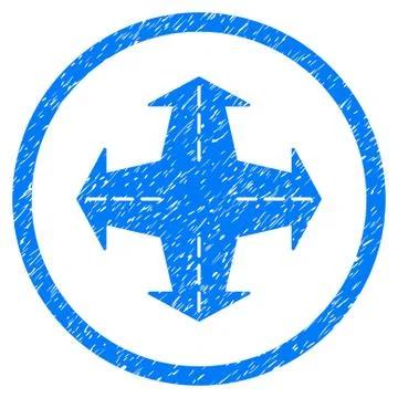 Intersection Directions Rounded Grainy Icon イラスト素材